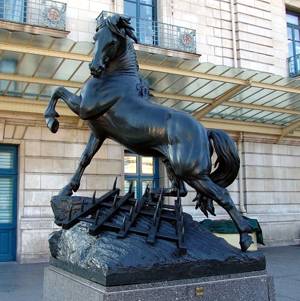 Cheval � la herse (Pierre-Louis Rouillard)