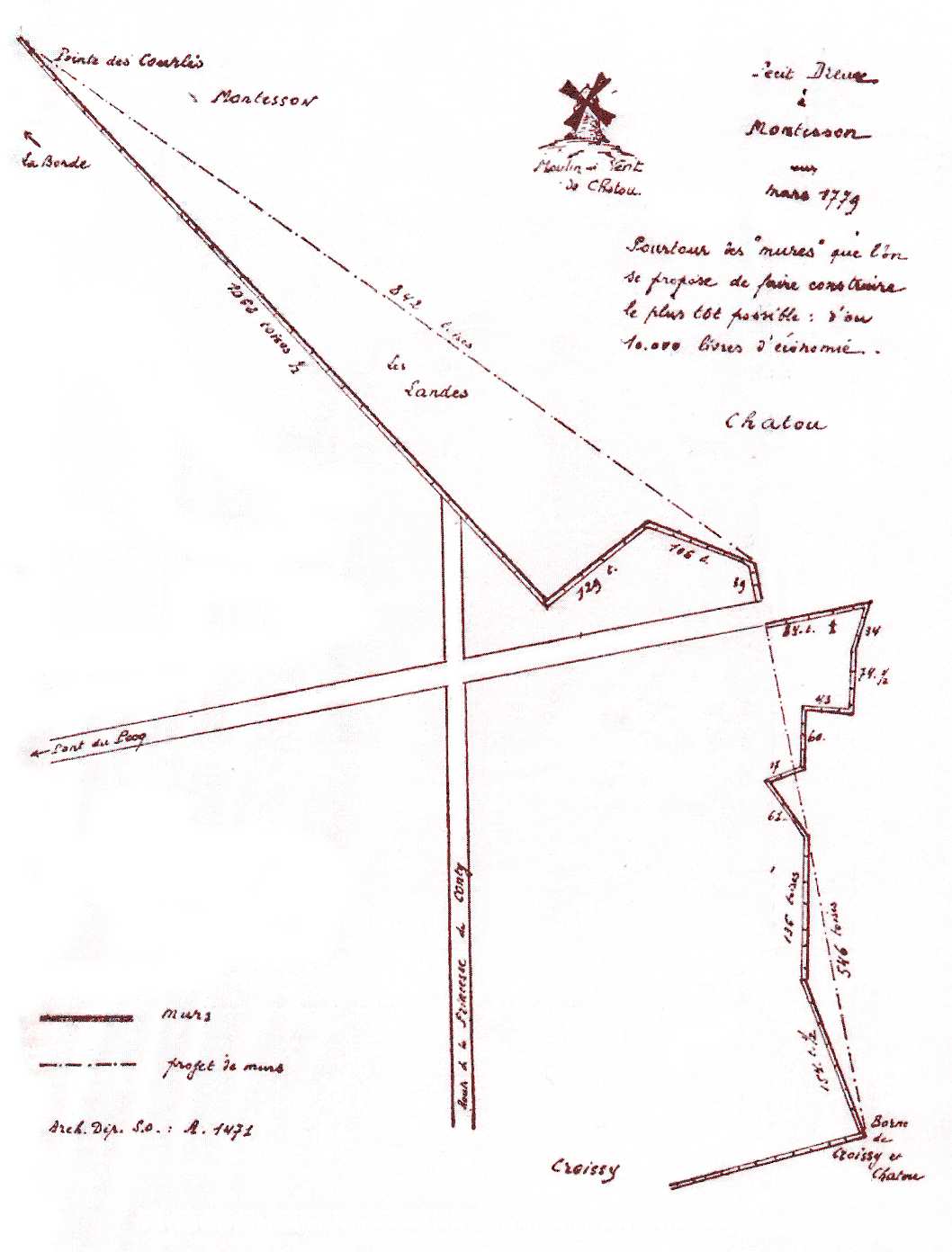 Plan de Dreux, 1779