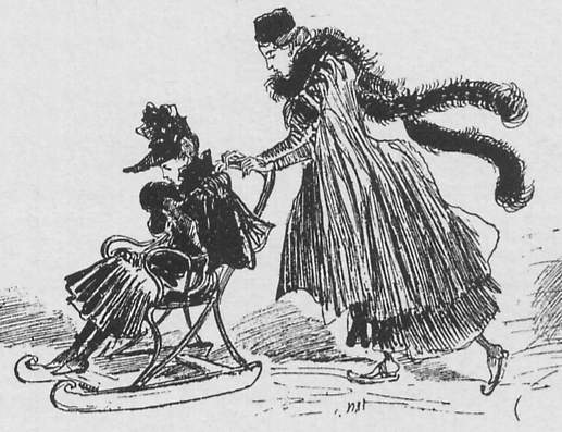 Croquis � la plume d'Albert Robida, publi�s en 1895 dans le Journal La Nature