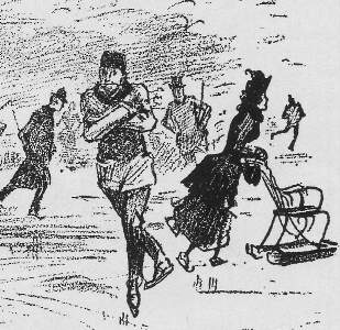 Croquis � la plume d'Albert Robida, publi�s en 1895 dans le Journal La Nature